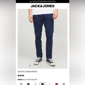 Blue Slim Fit Chino Pants